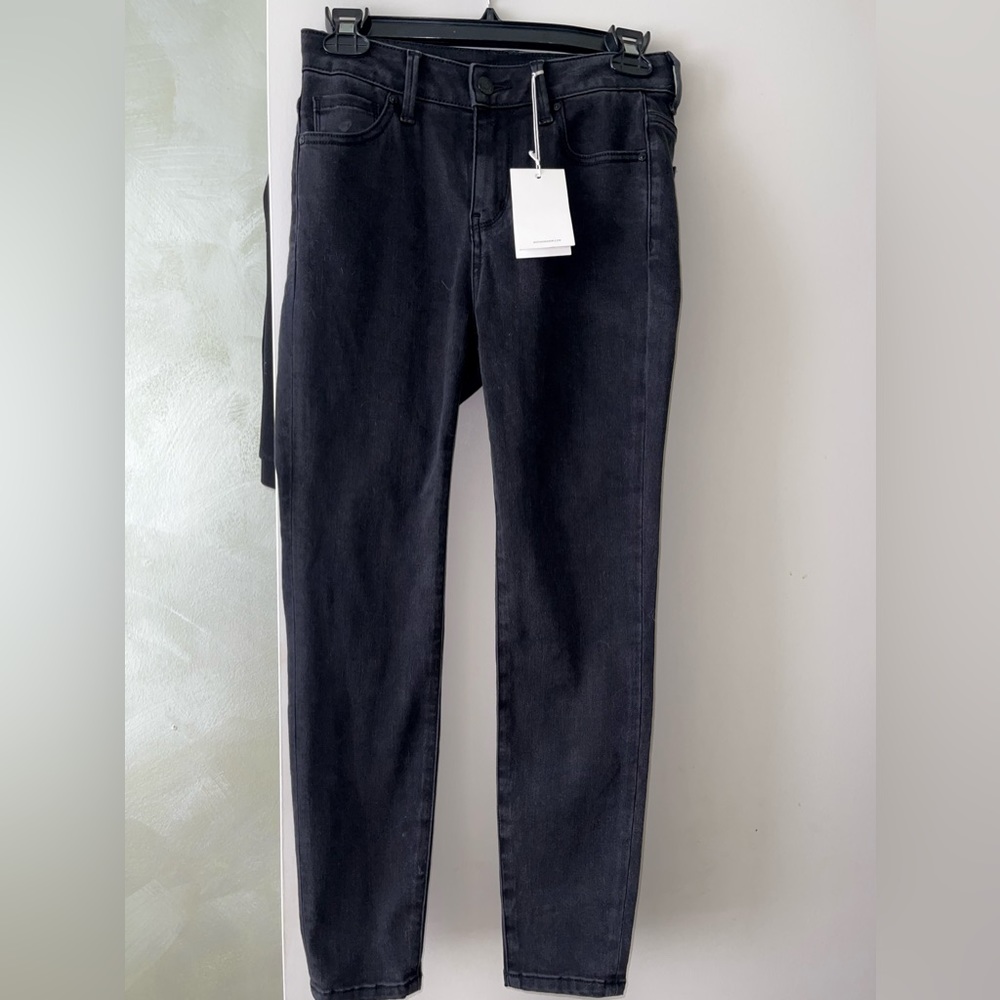 MOTHER High-Rise Black Slim Jeans